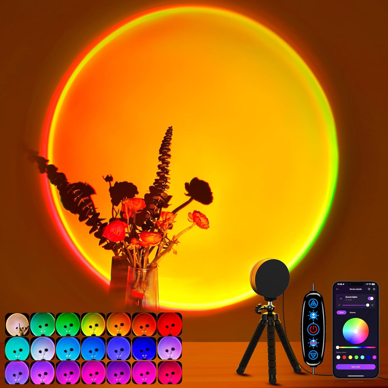 Sunset Glow Projection Lamp