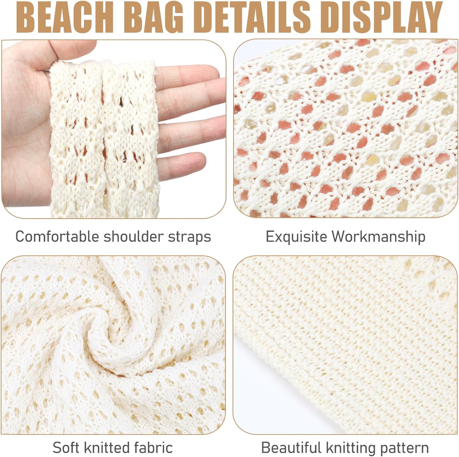 BeachMate Crochet Carry Tote Bag