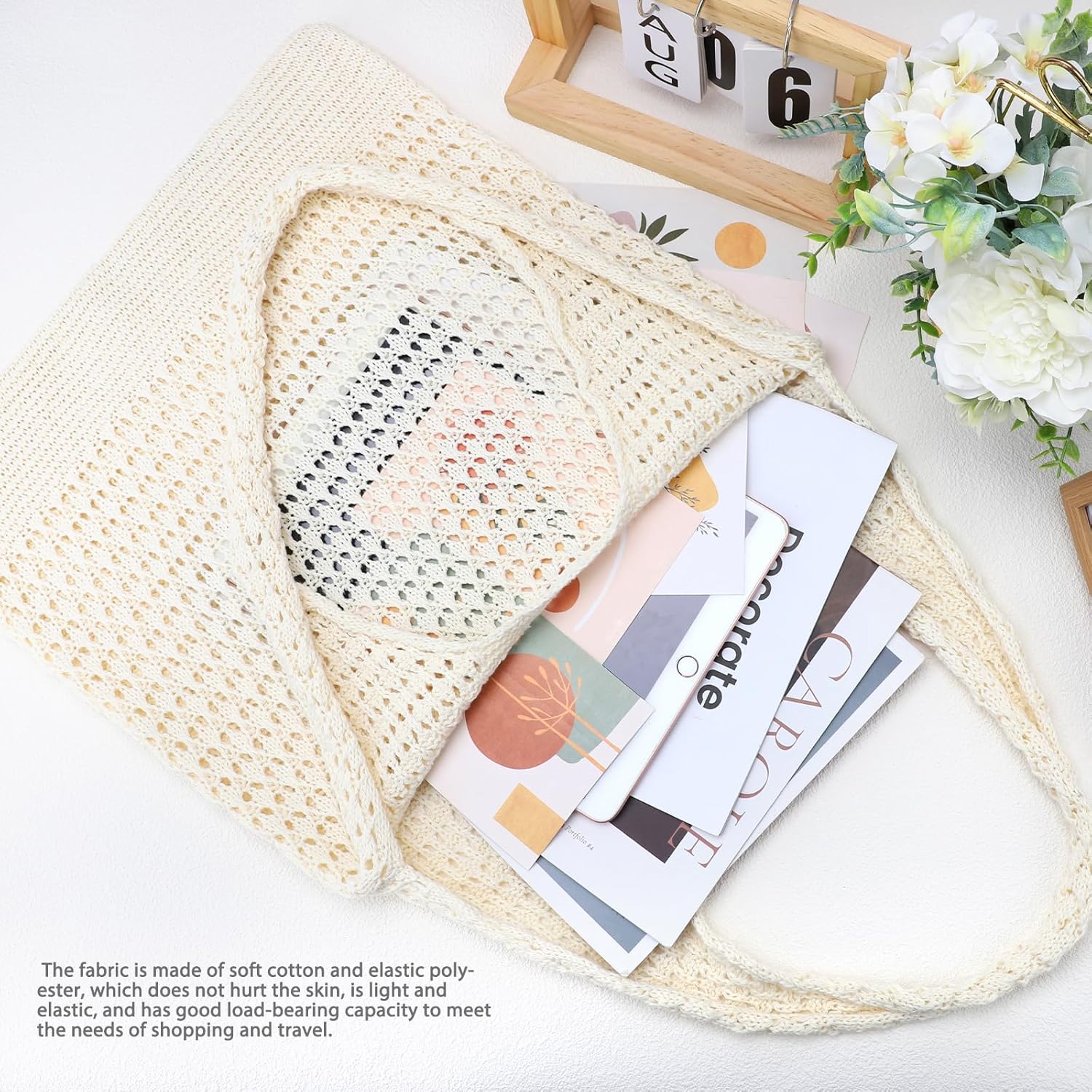 BeachMate Crochet Carry Tote Bag