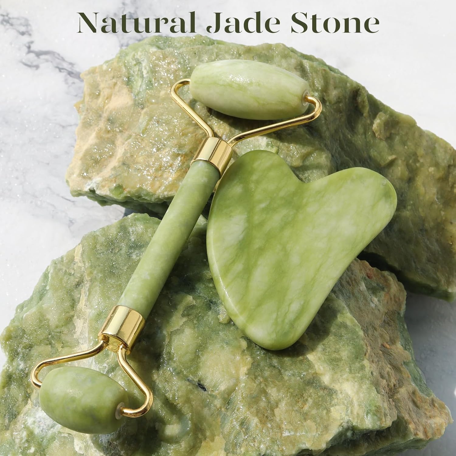 CoolStone Jade Roller and Gua Sha