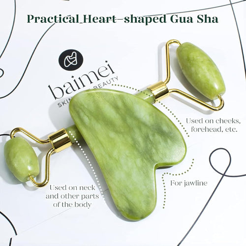 CoolStone Jade Roller and Gua Sha