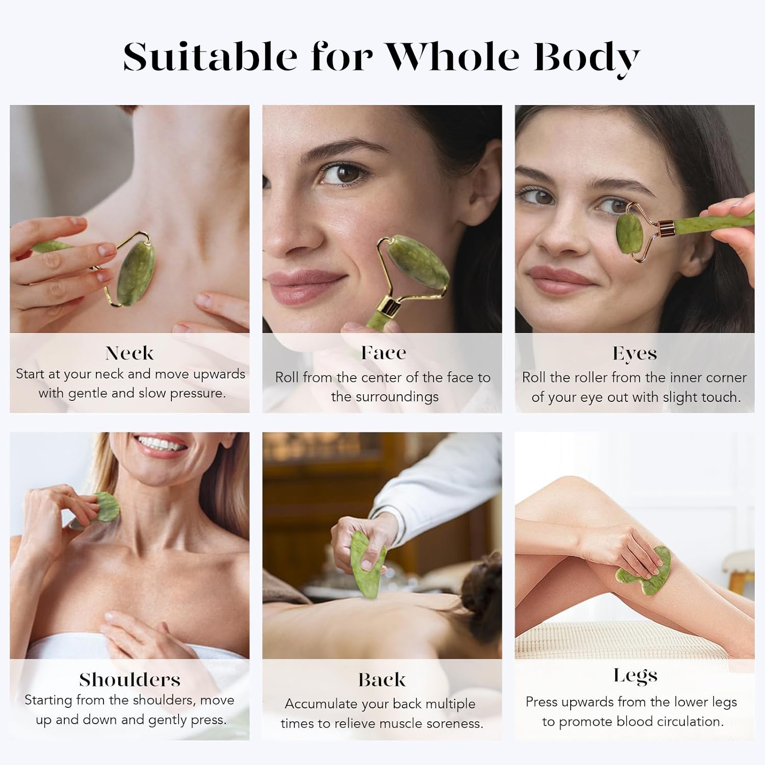 CoolStone Jade Roller and Gua Sha